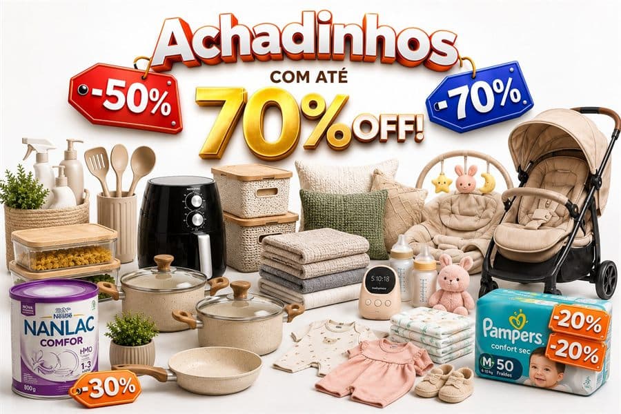 Achadinhos com ate 70% off